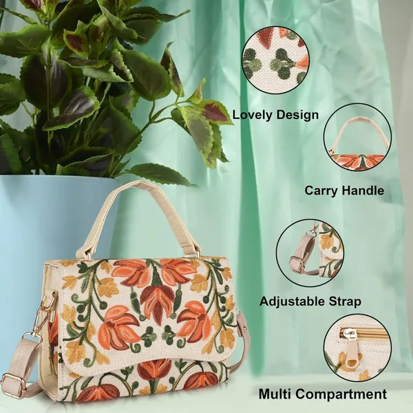 VELUCIA_Floral_Embroidered_Crossbody_Sling_Bag_with_Top_Handle,_Vintage_Style_Canvas_for_Women_(Beige)