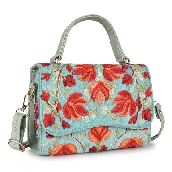 VELUCIA_Floral_Embroidered_Crossbody_Sling_Bag_with_Top_Handle,_Vintage_Style_Canvas_for_Women_(Blue)