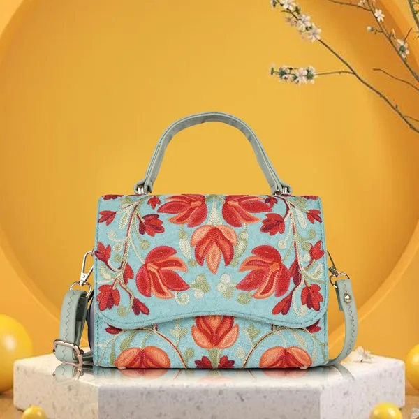 VELUCIA_Floral_Embroidered_Crossbody_Sling_Bag_with_Top_Handle,_Vintage_Style_Canvas_for_Women_(Blue)