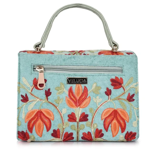 VELUCIA_Floral_Embroidered_Crossbody_Sling_Bag_with_Top_Handle,_Vintage_Style_Canvas_for_Women_(Blue)