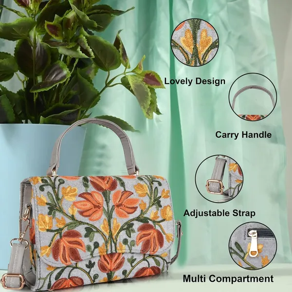 VELUCIA_Floral_Embroidered_Crossbody_Sling_Bag_with_Top_Handle,_Vintage_Style_Canvas_for_Women_(Grey)