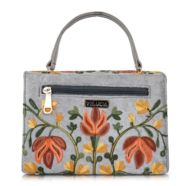 VELUCIA_Floral_Embroidered_Crossbody_Sling_Bag_with_Top_Handle,_Vintage_Style_Canvas_for_Women_(Grey)