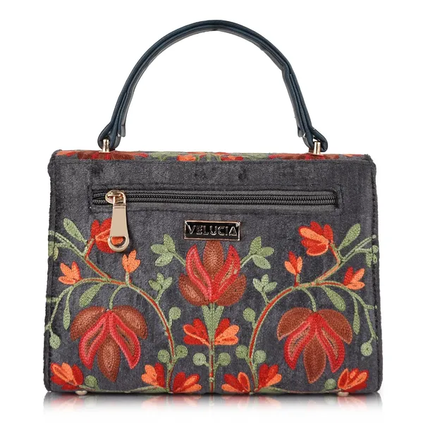 VELUCIA_Floral_Embroidered_Crossbody_Sling_Bag_with_Top_Handle,_Vintage_Style_Canvas_for_Women_(Navy_Blue)