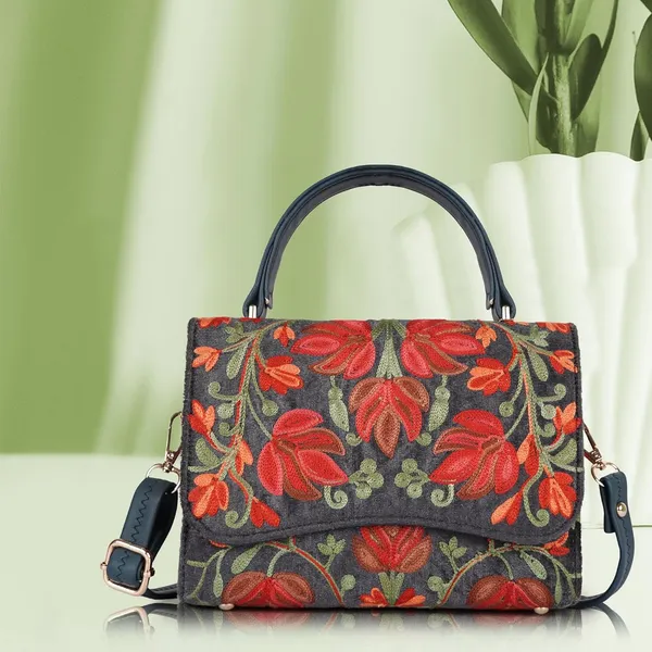 VELUCIA_Floral_Embroidered_Crossbody_Sling_Bag_with_Top_Handle,_Vintage_Style_Canvas_for_Women_(Navy_Blue)
