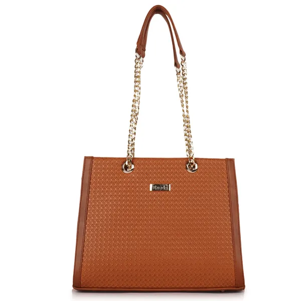 VEDA_Synthetic_Vegan_Leather_Classic_Chain_Strap_Top_Handle_Handheld_Shoulder_Crossbody_Water_Resistant_Handbag_For_Women