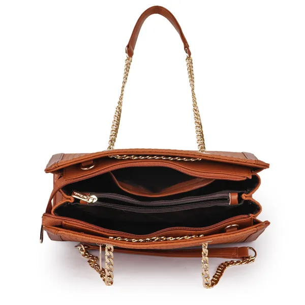 VEDA_Synthetic_Vegan_Leather_Classic_Chain_Strap_Top_Handle_Handheld_Shoulder_Crossbody_Water_Resistant_Handbag_For_Women