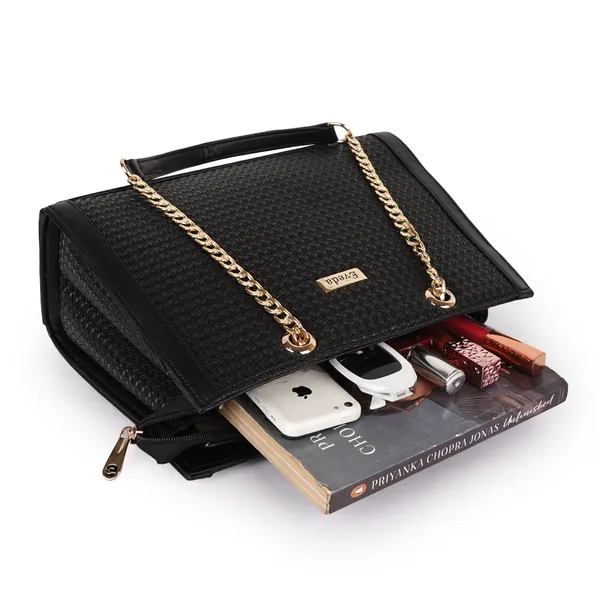 VEDA_Synthetic_Vegan_Leather_Classic_Chain_Strap_Top_Handle_Handheld_Shoulder_Crossbody_Water_Resistant_Handbag_For_Women