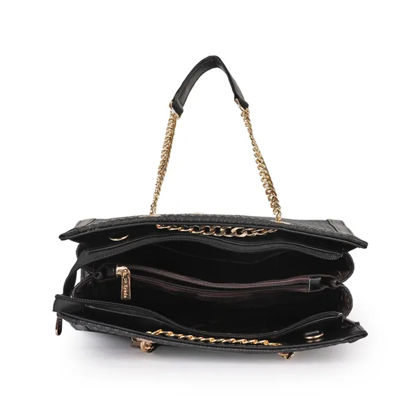 VEDA_Synthetic_Vegan_Leather_Classic_Chain_Strap_Top_Handle_Handheld_Shoulder_Crossbody_Water_Resistant_Handbag_For_Women
