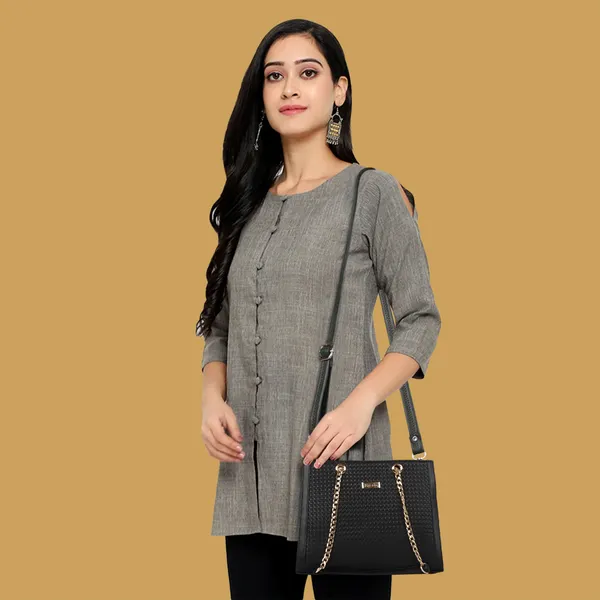 VEDA_Synthetic_Vegan_Leather_Classic_Chain_Strap_Top_Handle_Handheld_Shoulder_Crossbody_Water_Resistant_Handbag_For_Women