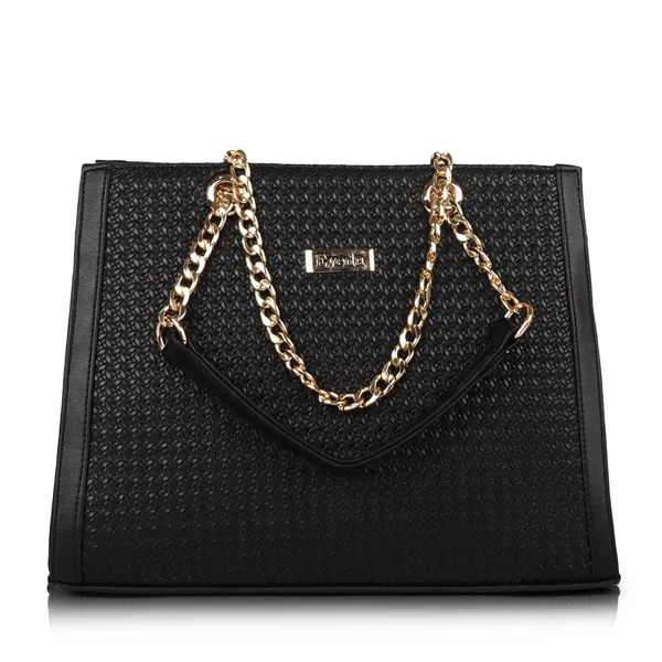 VEDA_Synthetic_Vegan_Leather_Classic_Chain_Strap_Top_Handle_Handheld_Shoulder_Crossbody_Water_Resistant_Handbag_For_Women