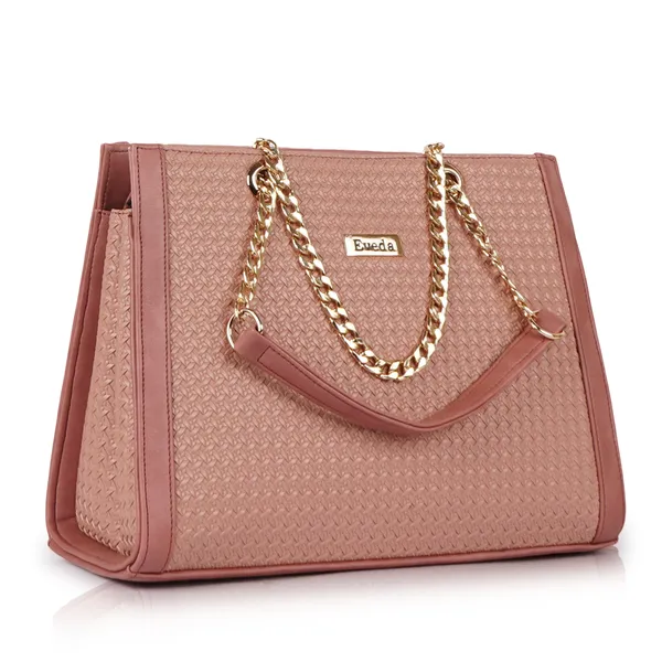 VEDA_Synthetic_Vegan_Leather_Classic_Chain_Strap_Top_Handle_Handheld_Shoulder_Crossbody_Water_Resistant_Handbag_For_Women