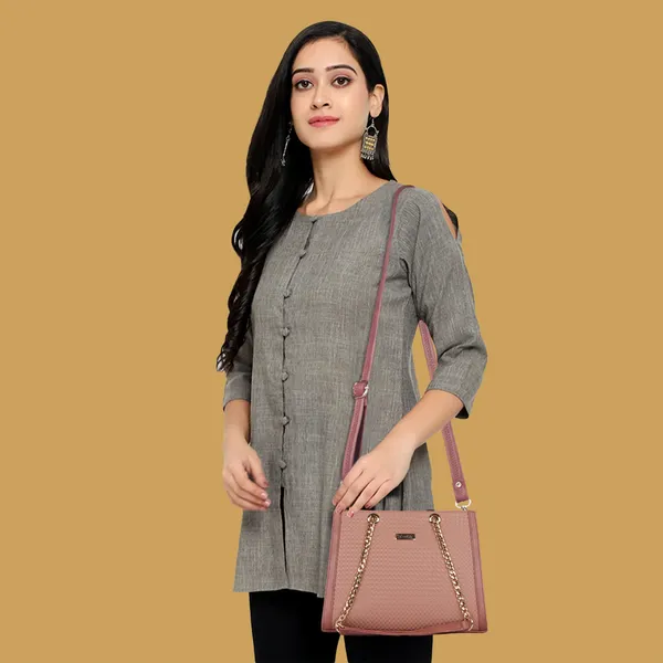 VEDA_Synthetic_Vegan_Leather_Classic_Chain_Strap_Top_Handle_Handheld_Shoulder_Crossbody_Water_Resistant_Handbag_For_Women