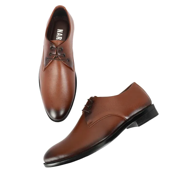 Tan_Synthetic_Leather_Airmix_Sole_Shoes_For_Men