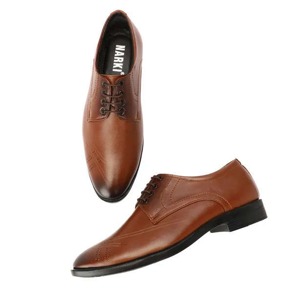 Tan_Synthetic_Leather_Airmix_Sole_Shoes_For_Men