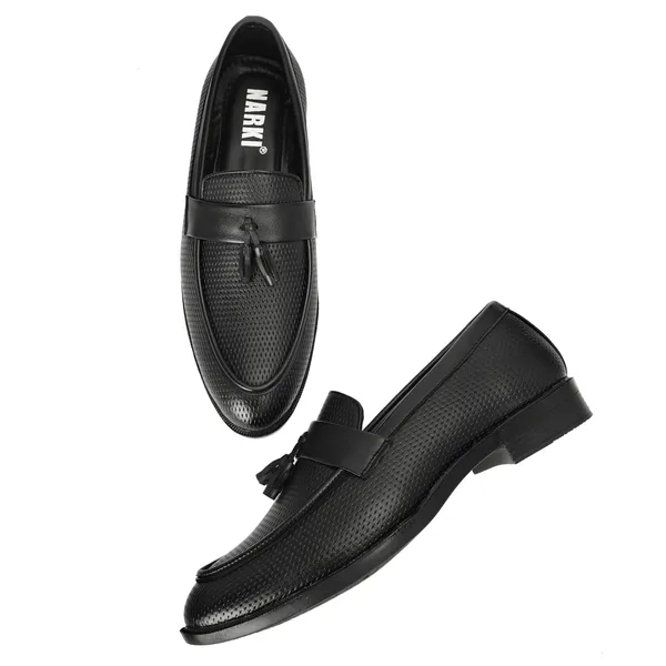 Black_Synthetic_Leather_Tassel_Loafers_For_Men