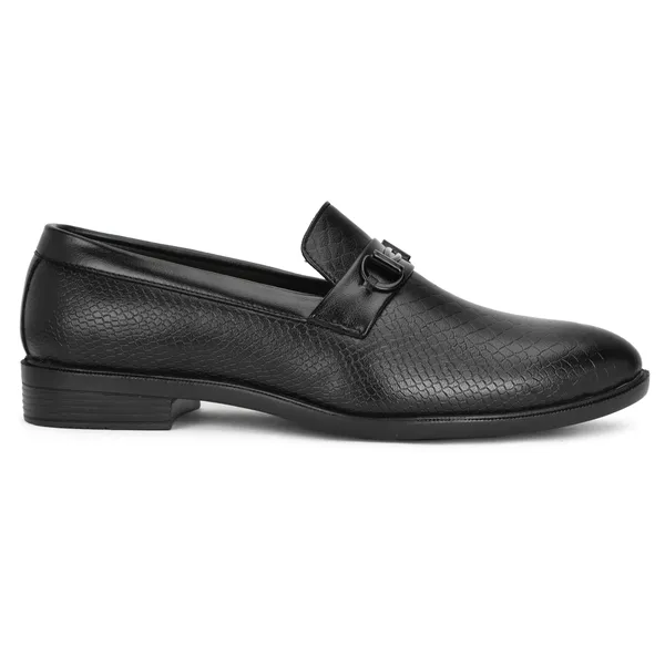Black_Synthetic_Leather_Horsebit_Loafers_For_Men