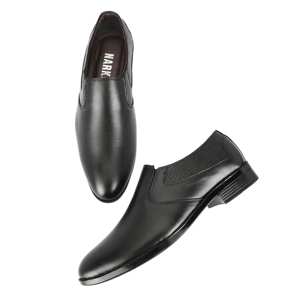 Black_Synthetic_Leather_Airmix_Sole_Shoes_For_Men