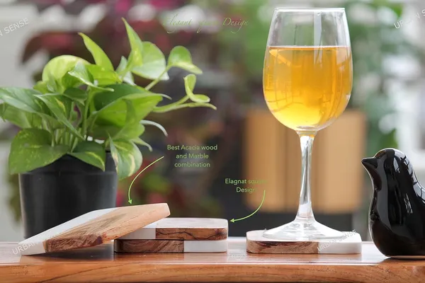 Handmade_Vintage_Wooden_&_Marble_Coaster_Set_of_4_|_White_&_Brown_Square_Drink_Coasters