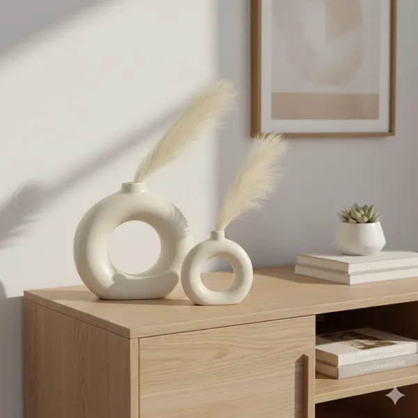 White_Ceramic_Donut_Pampas_Vase_|_Modern_Minimalist_Circle_Flower_Vase_for_Home_&_Living_Room