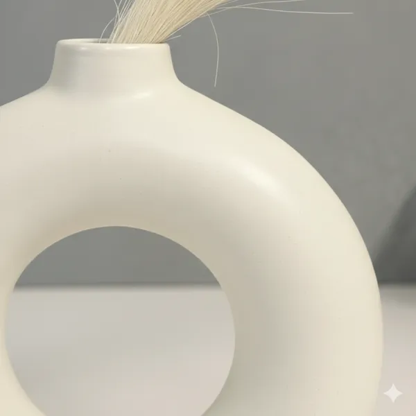 White_Ceramic_Donut_Pampas_Vase_|_Modern_Minimalist_Circle_Flower_Vase_for_Home_&_Living_Room