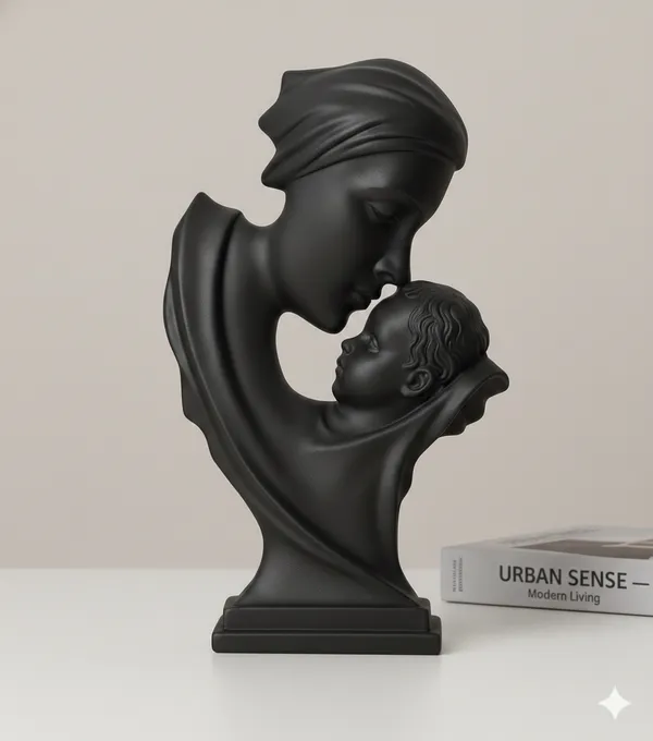 Mother_&_Child_Bond_Statue_|_Resin_|_Single-Sided_Decorative_Figurine_for_Living_Room_&_Gifts