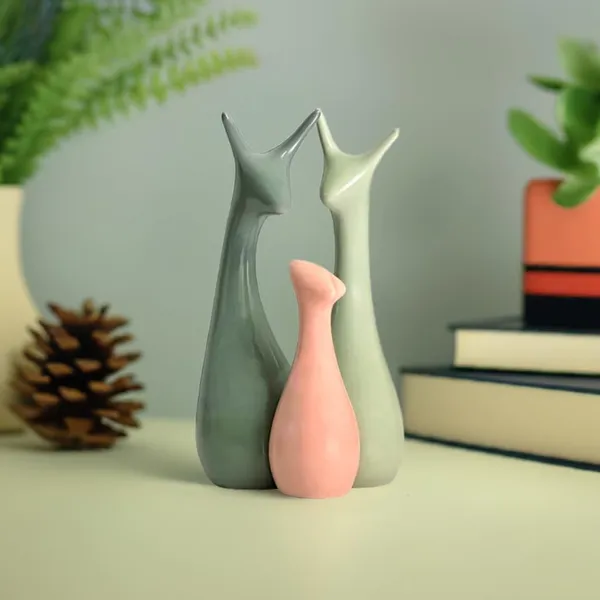 Ceramic_Deer_Family_Showpiece_Set_|_Deep_Green,_Light_Green_&_Pink_Decorative_Figurines_for_Home_Decor