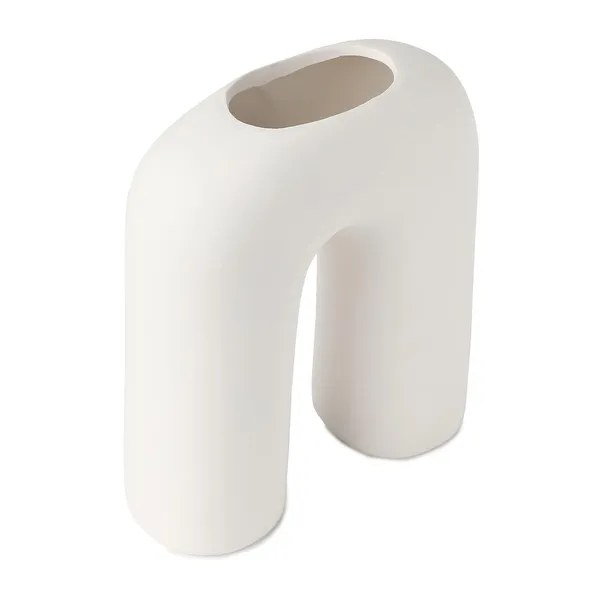Matte_White_Ceramic_U-Shape_Vase_|_Minimalist_Modern_Decorative_Flower_Vase