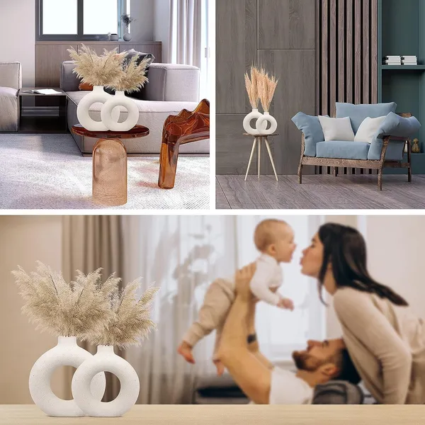 White_Ceramic_Donut_Pampas_Vase_|_Modern_Minimalist_Circle_Flower_Vase_for_Home_&_Living_Room