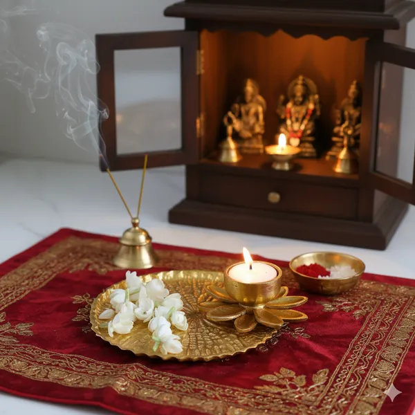 Metal_Lotus_Tray_with_Tea-Light_Holder_for_Home_Decor_|_Round_Thali_for_Temple,_Karvachauth,_Durga_Puja_&_Navratri_Pooja_&_Deepawali_Decoration_|_Gold,_Large_1_pc,_Dia:_15_cm.