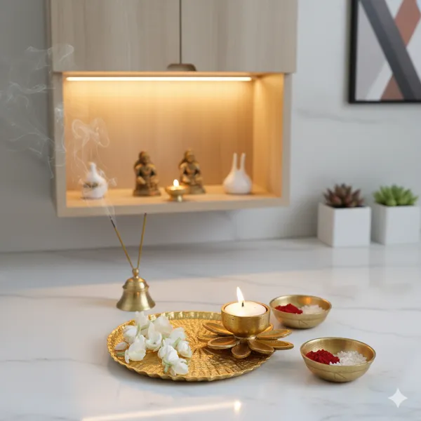 Metal_Lotus_Tray_with_Tea-Light_Holder_for_Home_Decor_|_Round_Thali_for_Temple,_Karvachauth,_Durga_Puja_&_Navratri_Pooja_&_Deepawali_Decoration_|_Gold,_Large_1_pc,_Dia:_15_cm.