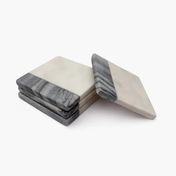 Handmade_Vintage_Wooden_&_Marble_Coaster_Set_of_4_|_Multicolor_Round_Drink_Coasters