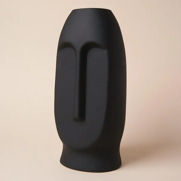 Matte_Black_Ceramic_Abstract_Face_Vase_|_Modern_Decorative_Flower_Vase_for_Home_&_Office