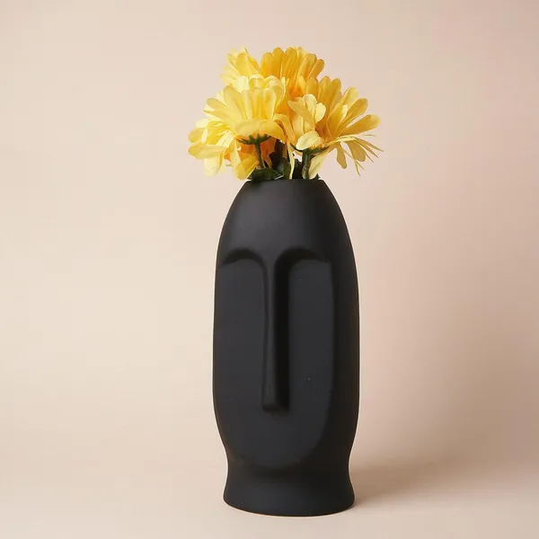 Matte_Black_Ceramic_Abstract_Face_Vase_|_Modern_Decorative_Flower_Vase_for_Home_&_Office