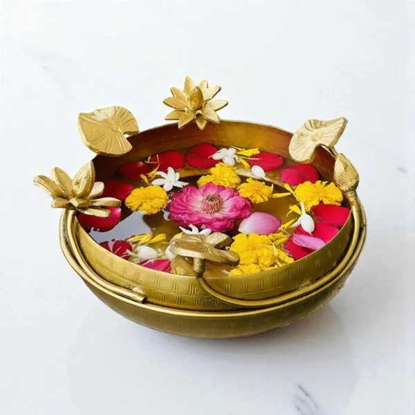 Urban_Sense_Golden_Lotus_Urli_Bowl_-_10-inch_Festive_Decor
