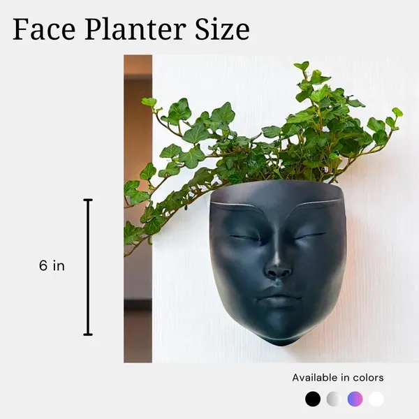 Black_Resin_Wall_Hanging_Lady_Face_Planter_|_Artistic_Decorative_Plant_Holder_for_Balcony_&_Garden