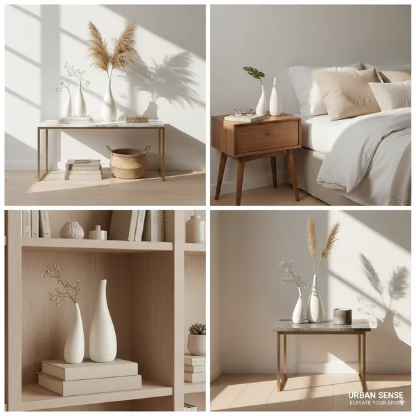 White_Ceramic_Wave_Vase_Set_of_2_|_Modern_Decorative_Flower_Vases_for_Living_Room_&_Bedroom