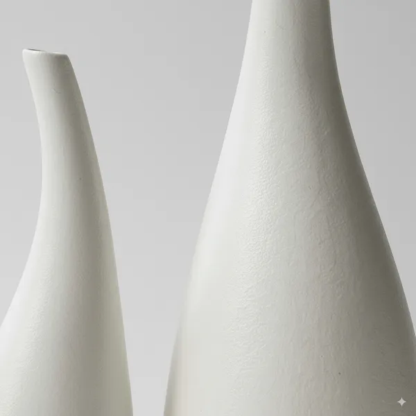White_Ceramic_Wave_Vase_Set_of_2_|_Modern_Decorative_Flower_Vases_for_Living_Room_&_Bedroom