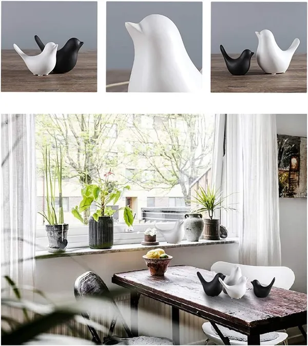 Ceramic_Birds_Figurine_Set_of_4_|_Blessing_Bird_Decorative_Showpieces_(2_Black,_2_White)