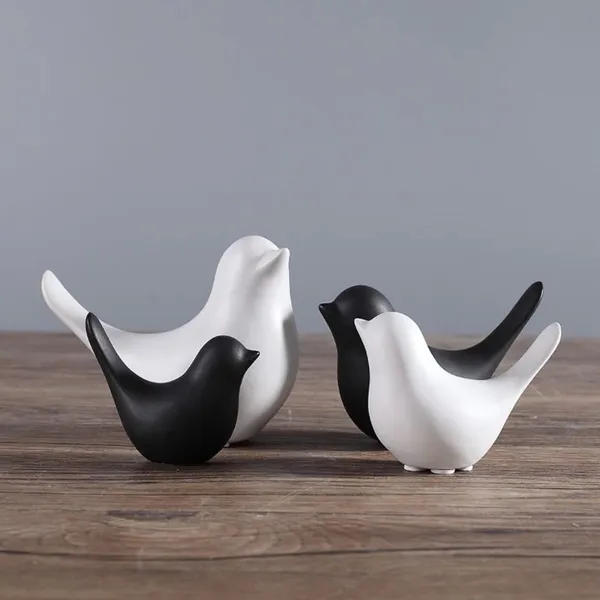 Ceramic_Birds_Figurine_Set_of_4_|_Blessing_Bird_Decorative_Showpieces_(2_Black,_2_White)