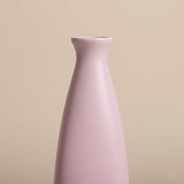 Light_Pink_Ceramic_Triangular_Bottle_Vase_|_Modern_Decorative_Flower_Vase_for_Home_Decor