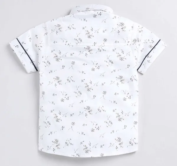 White_Cotton_Blend_Text_Print_Casual_Shirt_Shorts_For_Baby_Boys_&_Girls