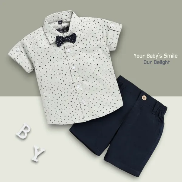 Pista_Cotton_Blend_Text_Print_Casual_Shirt_Shorts_For_Baby_Boys_&_Girls