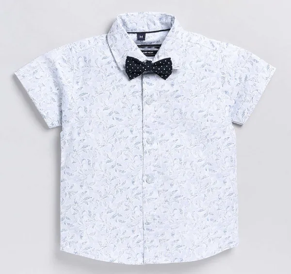 Sky_Cotton_Blend_Text_Print_Casual_Shirt_&_Shorts_For_Baby_Boys_&_Girls