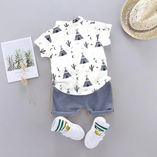 Grey_Cotton_Blend_Text_Print_Casual_Shirt_Shorts_For_Baby_Boys_&_Girls
