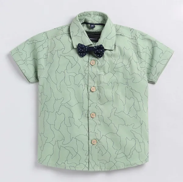 Pack_Of_2_|_Pink_&_Pista_Cotton_Blend_Casual_Printed_Half_Sleeve_Shirts_Baby_Boys_&_Girls