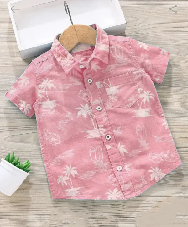 Pack_Of_2_|_Beachlook_Pink_&_Sky_Cotton_Blend_Casual_Printed_Half_Sleeve_Shirts_Baby_Boys_&_Girls