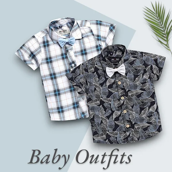 Pack_Of_2_|_White_&_Blackpatti_Cotton_Blend_Casual_Printed_Half_Sleeve_Shirts_Baby_Boys_&_Girls