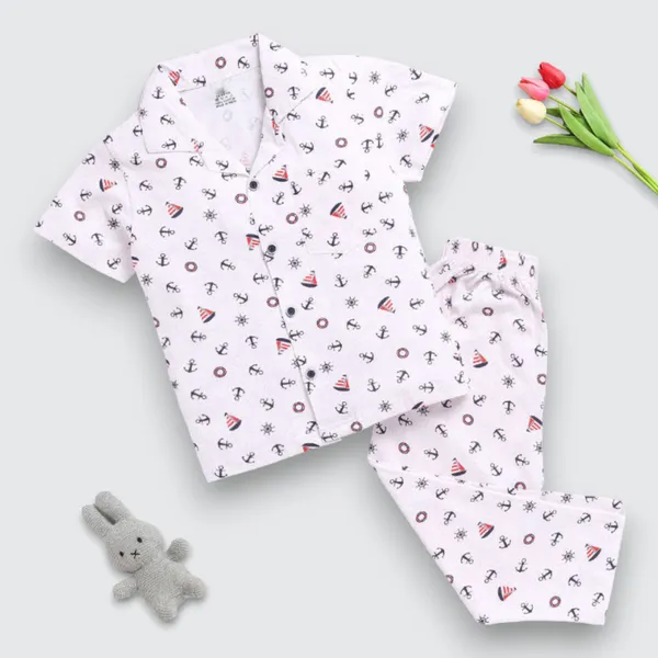 Multicolor_Nylon_Striped_Printed_Top_&_Pyjama_Set_For_Baby_Girls
