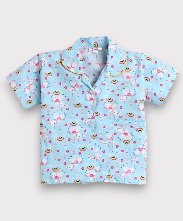 Sky_Blue_Nylon_Striped_Printed_Top_&_Pyjama_Set_For_Baby_Girls