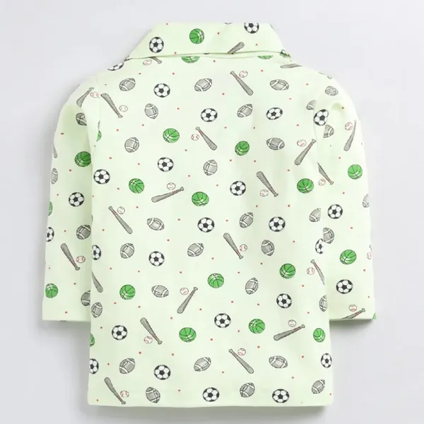 Light_Green_Nylon_Striped_Printed_Top_&_Pyjama_Set_For_Baby_Girls